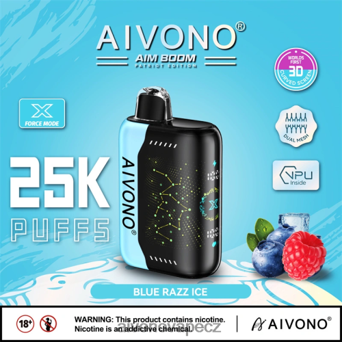 Aivono AIM BOOM 25 000 modrý razz led N6BL48345 - Aivono Puffs