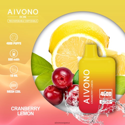 Aivono AIM BOXX 4000 brusinkový citron N6BL48218 - Aivono Vape CZ