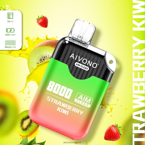 Aivono AIM CLEAR 8000 jahodové kiwi N6BL48210 - Aivono Vape CZ