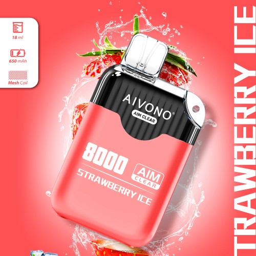 Aivono AIM CLEAR 8000 jahodový led N6BL48205 - Aivono Puffs