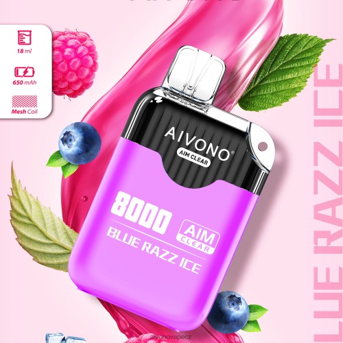 Aivono AIM CLEAR 8000 modrý razz led N6BL48202 - Aivono Vape CZ