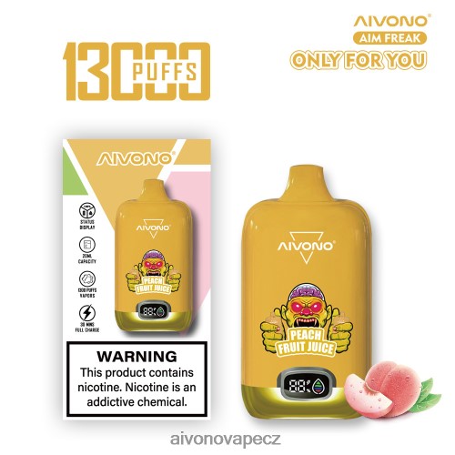 Aivono AIM FREAK 13 000 broskvová ovocná šťáva N6BL48245 - Aivono Puffs