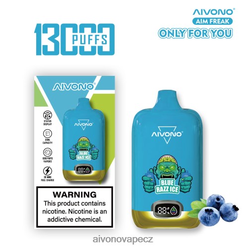 Aivono AIM FREAK 13 000 modrý razz led N6BL48242 - Aivono Vape CZ