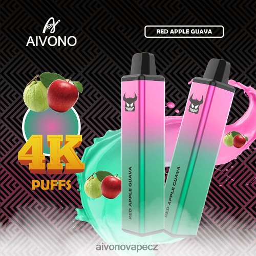 Aivono AIM FREAK 4000 červené jablko guava N6BL48257 - Aivono Puffs