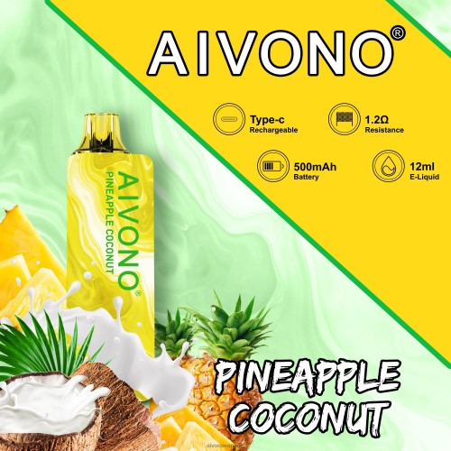 Aivono AIM GUN 7000 ananasový kokos N6BL48106 - Aivono Vape CZ