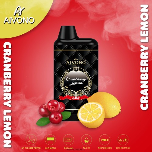 Aivono AIM MAGIC 5800 krabičková cigareta brusinkový citron N6BL4889 - Aivono Puffs