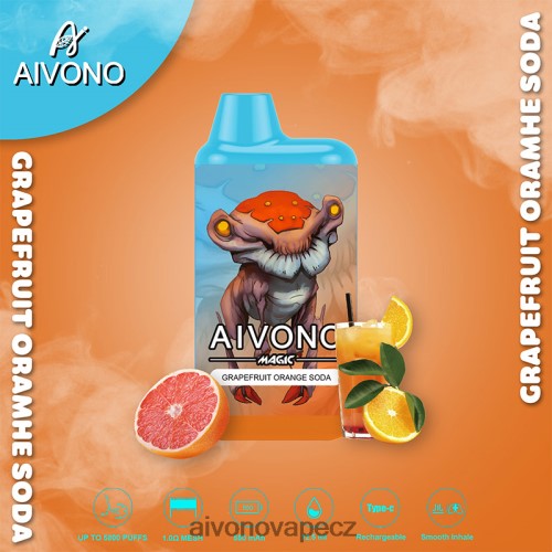 Aivono AIM MAGIC 5800 krabičková cigareta grapefruitová pomerančová soda N6BL48101 - Aivono Puffs