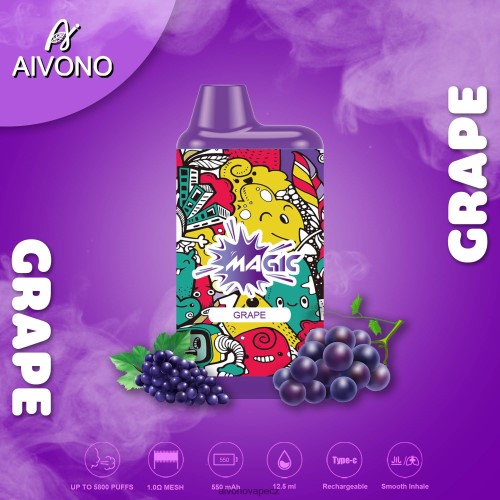 Aivono AIM MAGIC 5800 krabičková cigareta hroznový N6BL4892 - Vape Aivono CZ