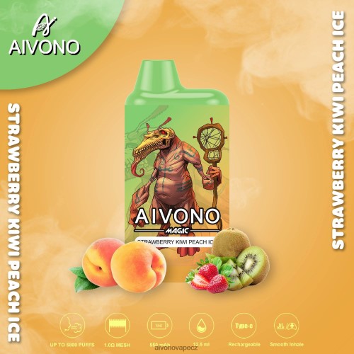 Aivono AIM MAGIC 5800 krabičková cigareta jahodový kiwi broskvový led N6BL4896 - Vape Aivono CZ