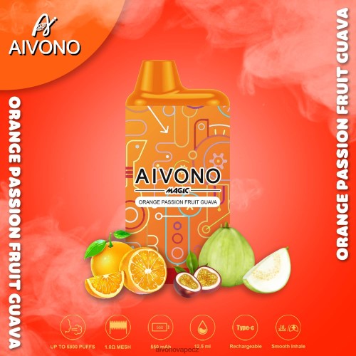 Aivono AIM MAGIC 5800 krabičková cigareta pomerančová mučenka guava N6BL4890 - Aivono Vape CZ