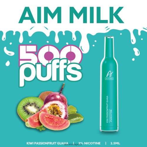 Aivono AIM MILK 500 kiwi mučenka guava N6BL48272 - Vape Aivono CZ