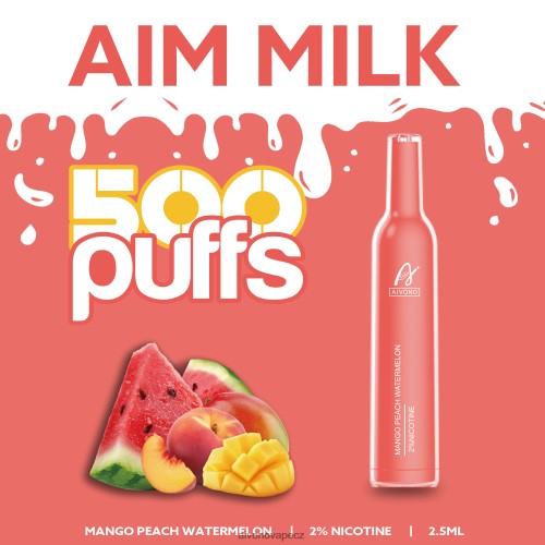 Aivono AIM MILK 500 mango broskev meloun N6BL48268 - Vape Aivono CZ