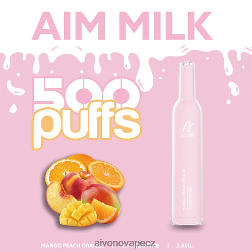 Aivono AIM MILK 500 mango broskev pomeranč N6BL48269 - Aivono Puffs