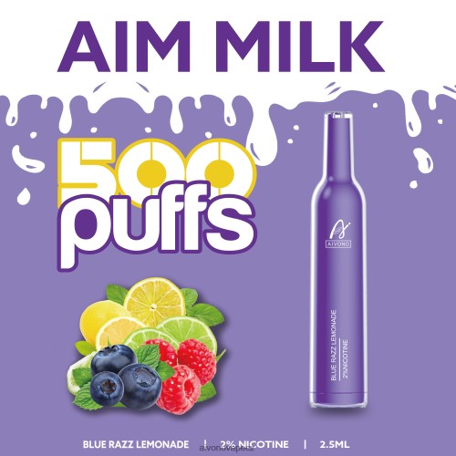 Aivono AIM MILK 500 modrá razz limonáda N6BL48264 - Vape Aivono CZ