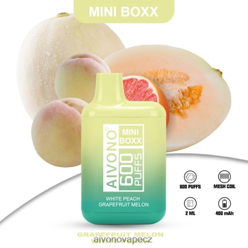 Aivono AIM MINI BOXX 600 bílá broskev grapefruitový meloun N6BL48241 - Aivono Puffs