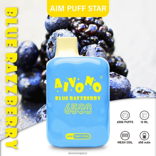 Aivono AIM PUFF STAR 6500 modrá razzberry N6BL48292 - Vape Aivono CZ