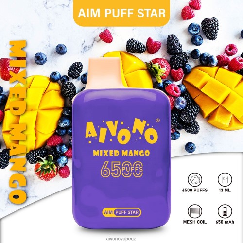 Aivono AIM PUFF STAR 6500 smíšené mango N6BL48296 - Vape Aivono CZ