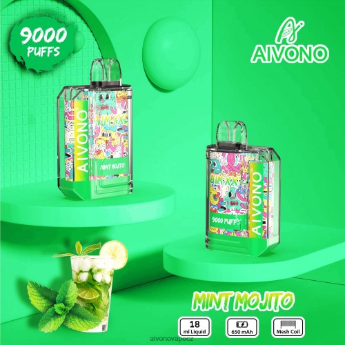 Aivono AIM XXL Průhledná nálepka na ústa 9000 mátové mojito N6BL4855 - Aivono Česko