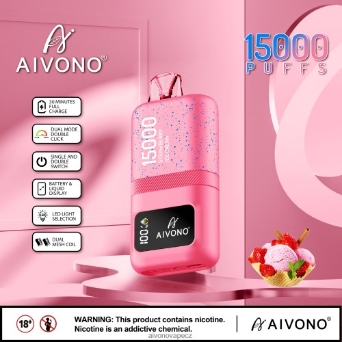 Aivono AIM magic 15 000 jahodová zmrzlina N6BL4866 - Aivono Vape CZ