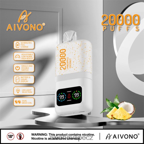 Aivono AIM magic 20 000 ananasová kokosová zmrzlina N6BL4876 - Vape Aivono CZ