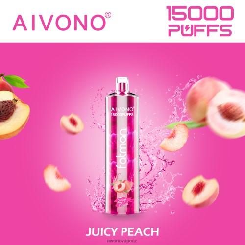 Aivono FATMAN 15 000 šťavnatá broskev N6BL4817 - Aivono Puffs