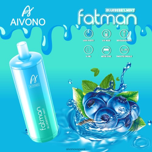 Aivono FATMAN 6800 borůvková máta N6BL4822 - Aivono Vape CZ