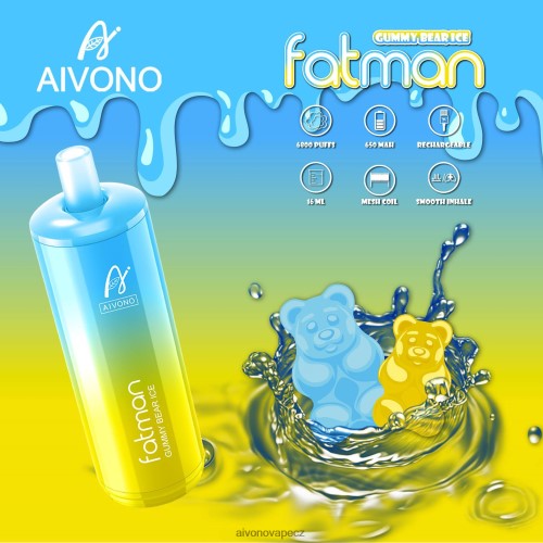 Aivono FATMAN 6800 gumový medvídek led N6BL4832 - Vape Aivono CZ
