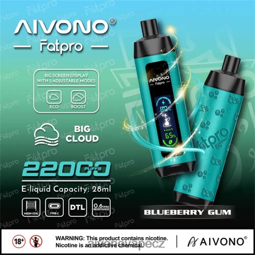 Aivono Fatpro 22 000 borůvková guma N6BL489 - Aivono Puffs