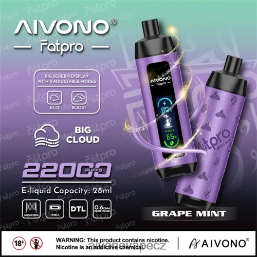 Aivono Fatpro 22 000 hroznová máta N6BL482 - Aivono Vape CZ