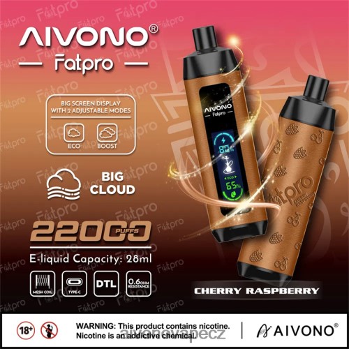 Aivono Fatpro 22 000 třešeň malina N6BL484 - Vape Aivono CZ