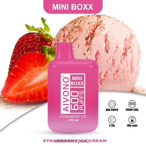 Aivono AIM MINI BOXX 600 jahodová zmrzlina N6BL48232 - Vape Aivono CZ