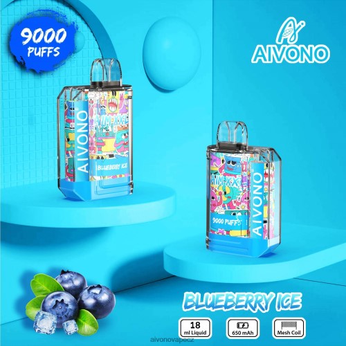 Aivono AIM XXL Průhledná nálepka na ústa 9000 borůvkový led N6BL4850 - Aivono Vape CZ