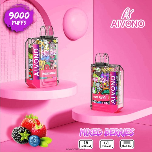 Aivono AIM XXL Průhledná nálepka na ústa 9000 smíšené bobule N6BL4851 - Aivono Česko